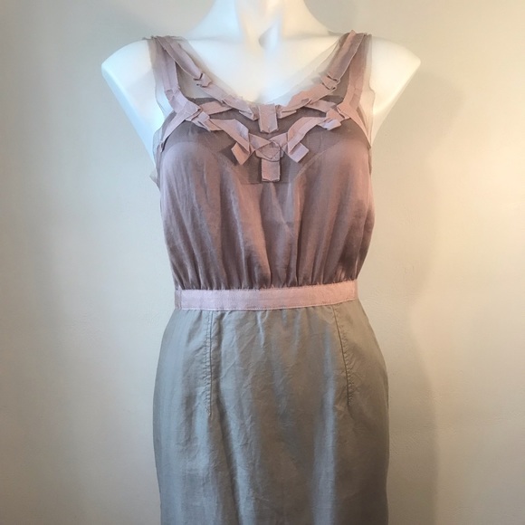 LOFT Ann Taylor Dress, Petite, NWOT (New Without Tags), Ribbons and Mesh, Bronze - Picture 2 of 16